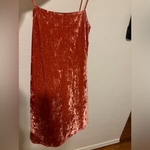 RVCA pink velvet mini dress